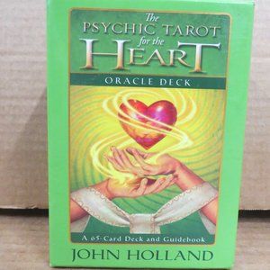 The Psychic Tarot For The Heart 65-Card Oracle Deck & Guidebook John Holland EUC